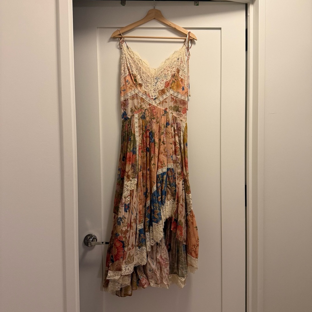 ZIMMERMANN August Asymmetric Midi Dress - Picture 3 of 6